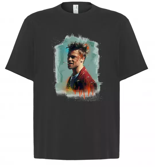 Футболка Оверсайз Бійцівський клуб фарба Черный фото