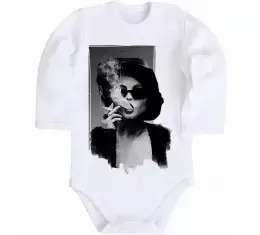 Дитячий бодік Fight club black Білий фото