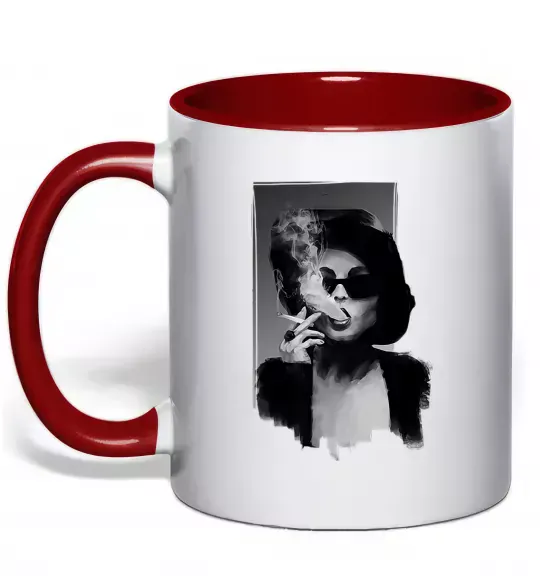 Чашка с цветной ручкой Марла Сінгер Красный фото