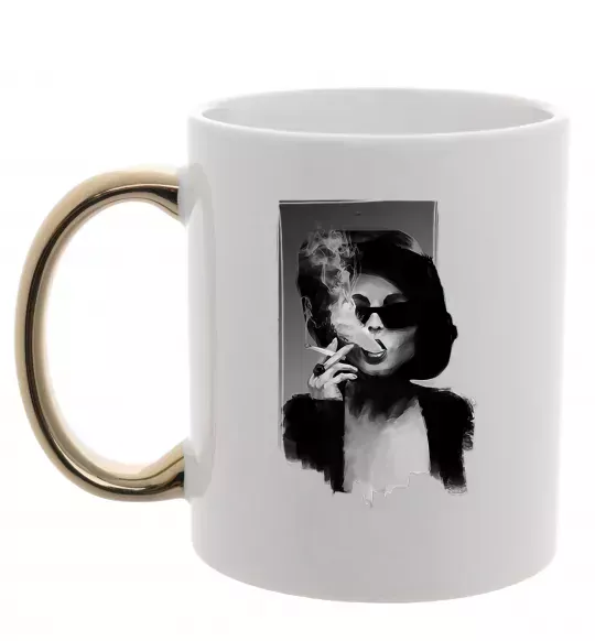 Чашка с цветной ручкой Марла Сінгер Золото фото