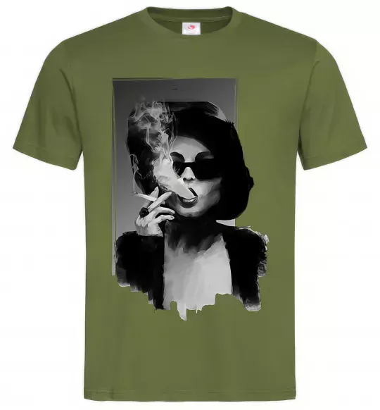 Чоловіча футболка Марла Сінгер Оливковий фото