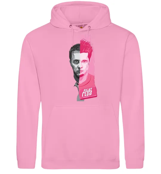 Чоловіча толстовка (худі) Бійцівський клуб розово-сірий Рожевий фото