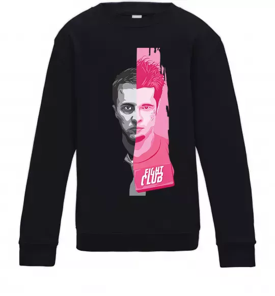 Дитячий світшот Бійцівський клуб розово-сірий Чорний фото