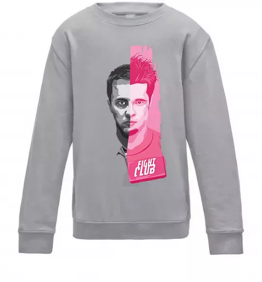 Дитячий світшот Бійцівський клуб розово-сірий Сірий меланж фото