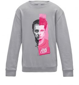 Детский Свитшот Бійцівський клуб розово-сірий