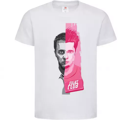 Дитяча футболка Бійцівський клуб розово-сірий Білий фото