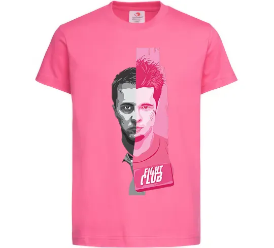 Дитяча футболка Бійцівський клуб розово-сірий Яскраво-рожевий фото