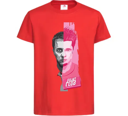 Дитяча футболка Бійцівський клуб розово-сірий Червоний фото