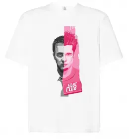 Футболка Оверсайз Fight Club black white Білий фото