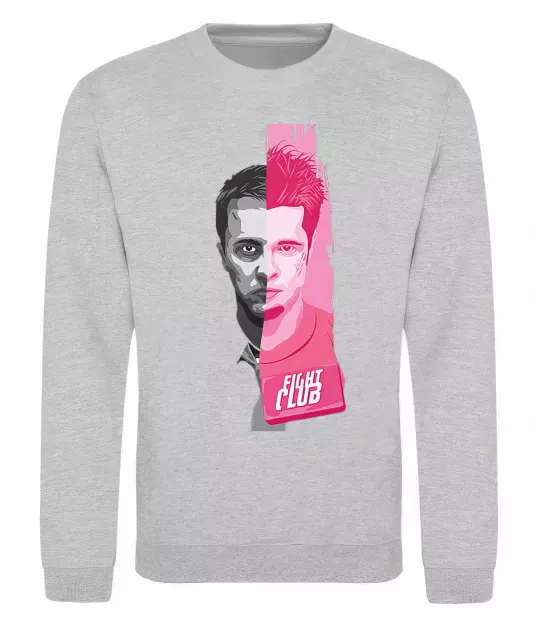 Свитшот Бійцівський клуб розово-сірий Серый меланж фото