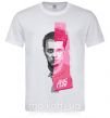 Мужская футболка Бойцовский клуб розово-серый Белый фото