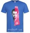 Мужская футболка Бойцовский клуб розово-серый Ярко-синий фото
