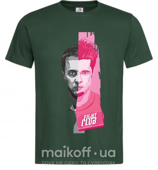 Мужская футболка Бойцовский клуб розово-серый Темно-зеленый фото