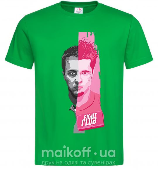 Мужская футболка Бойцовский клуб розово-серый Зеленый фото