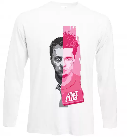 Лонгслив Бійцівський клуб розово-сірий Белый фото