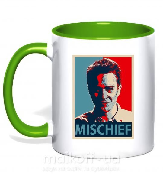 Чашка с цветной ручкой Mischief Зеленый фото