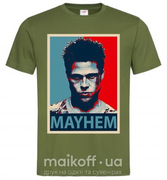 Чоловіча футболка Mayhem Оливковий фото