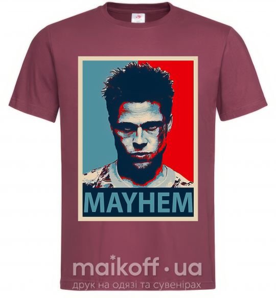 Чоловіча футболка Mayhem Бордовий фото