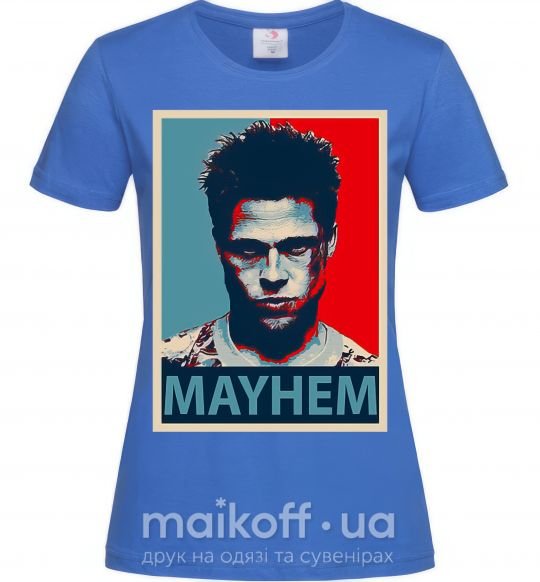 Жіноча футболка Mayhem Яскраво-синій фото
