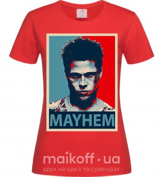 Жіноча футболка Mayhem Червоний фото
