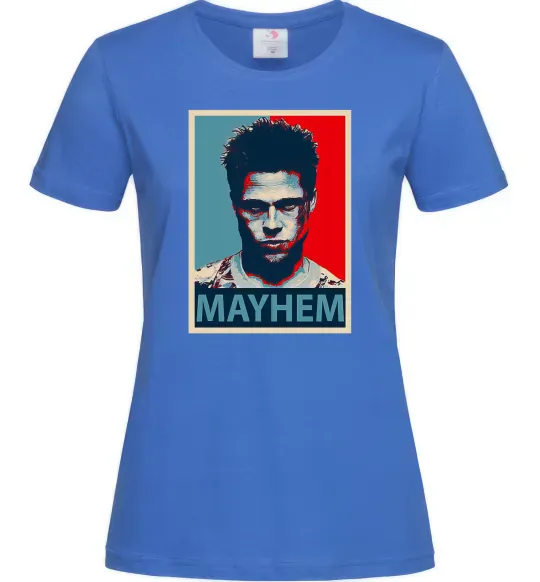 Женская футболка Mayhem Ярко-синий фото