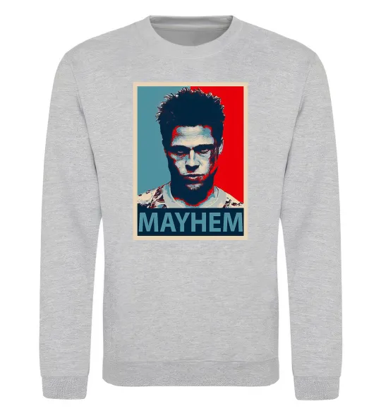 Свитшот Mayhem Серый меланж фото