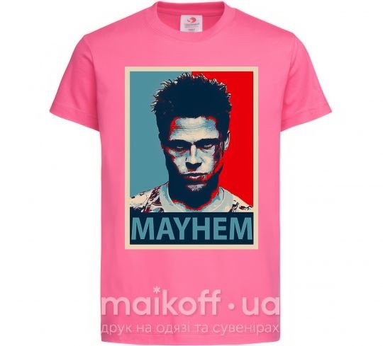 Дитяча футболка Mayhem Яскраво-рожевий фото