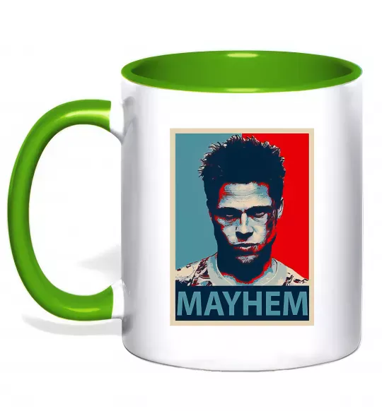 Чашка з кольоровою ручкою Mayhem Зелений фото