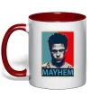 Чашка з кольоровою ручкою Mayhem Червоний Чашка з кольоровою ручкою Mayhem Червоний фото