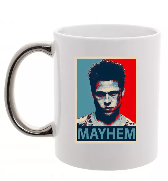 Чашка з кольоровою ручкою Mayhem Срібло фото