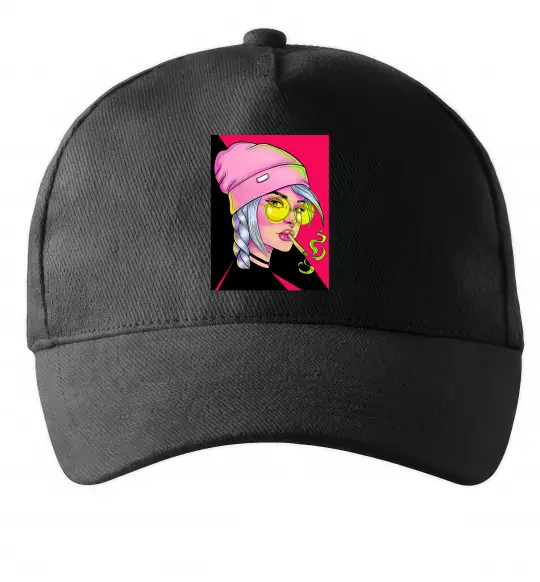 Кепка SWAG girl with cigarette Чорний фото