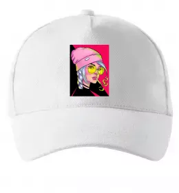 Кепка SWAG girl with cigarette Белый фото