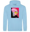 Чоловіча толстовка (худі) SWAG girl with cigarette Блакитний фото