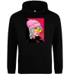 Женская толстовка (худи) SWAG girl with cigarette Черный фото