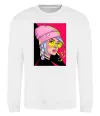 Свитшот SWAG girl with cigarette Белый Свитшот SWAG girl with cigarette Белый фото