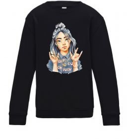 Дитячий світшот Біллі Айліш фарби Дитячий світшот Біллі Айліш фарби