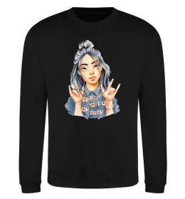 Свитшот Billie Eilish in a circle Белый фото