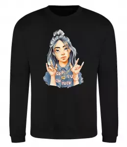 Свитшот Біллі Айліш фарби Черный фото