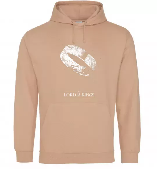 Мужская толстовка (худи) The king of the rings Песочный фото