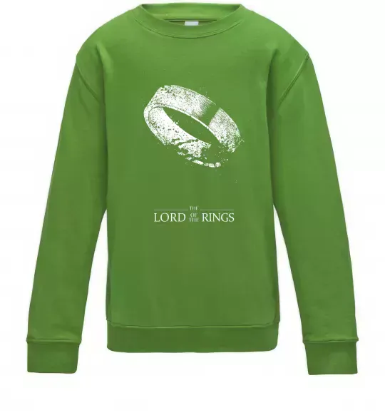 Дитячий світшот The king of the rings Лаймовий фото