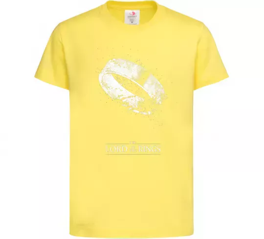 Детская футболка The king of the rings Лимонный фото