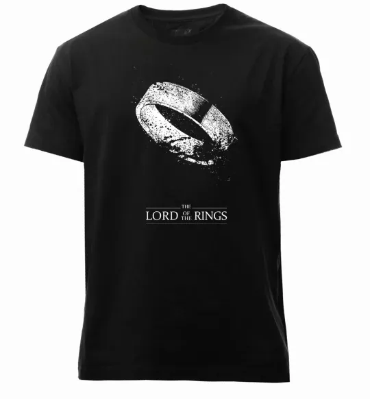 Мужская премиум футболка The king of the rings Черный фото