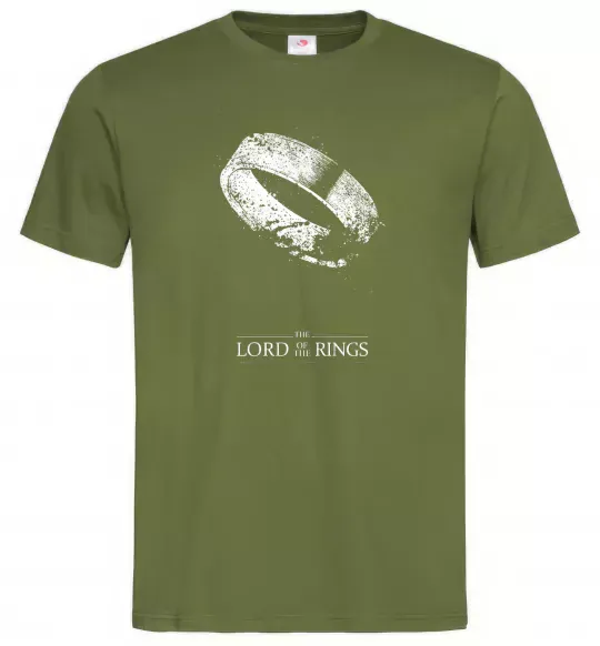 Чоловіча футболка The king of the rings Оливковий фото
