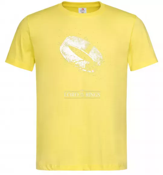 Чоловіча футболка The king of the rings Лимонний фото