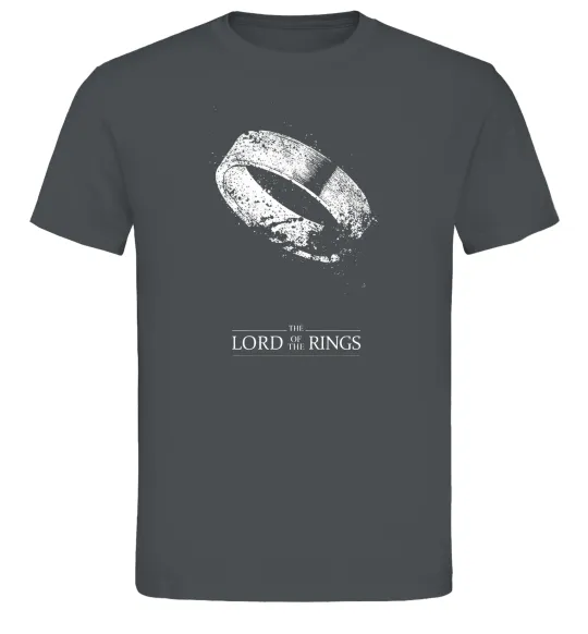 Чоловіча футболка The king of the rings Графіт фото