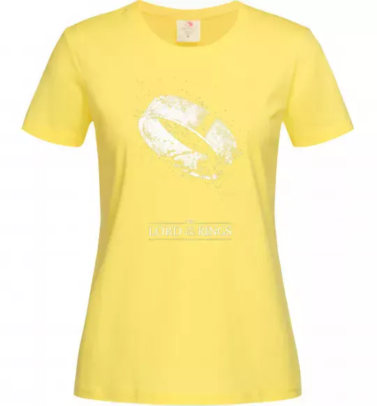 Женская футболка The king of the rings Лимонный фото