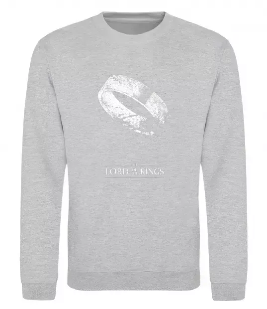 Світшот The king of the rings Сірий меланж фото
