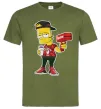 Чоловіча футболка Supreme Bart Оливковий Чоловіча футболка Supreme Bart Оливковий фото