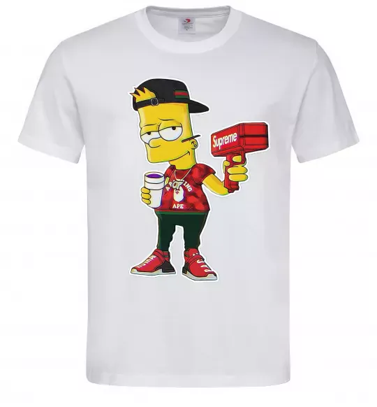 Чоловіча футболка Supreme Bart Білий фото