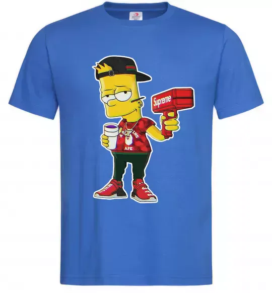 Чоловіча футболка Supreme Bart Яскраво-синій фото
